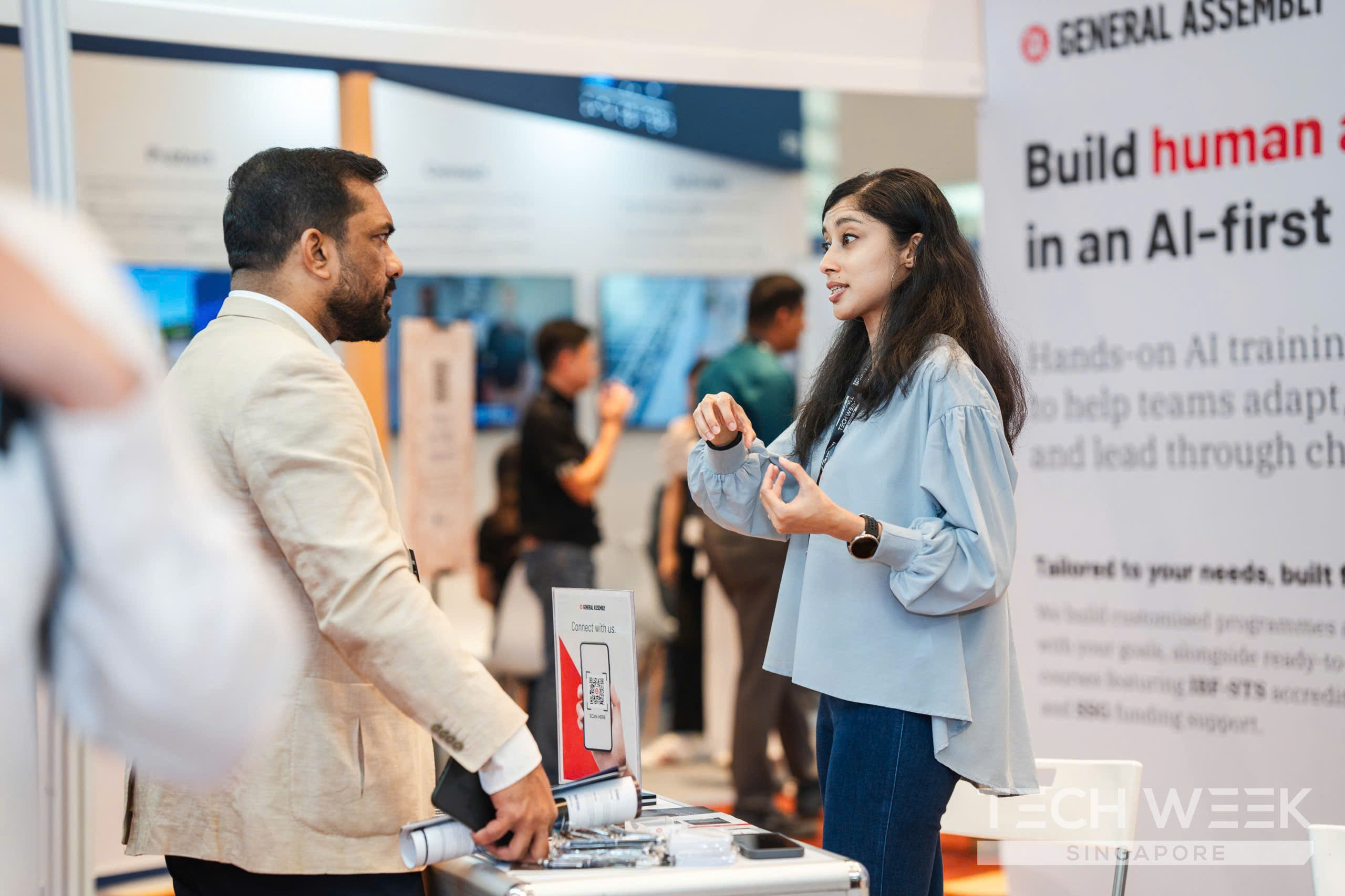 Booth General Assembly tại Big Data & AI World Asia 2026 (Tech Week Singapore) – không gian tư vấn và giới thiệu giải pháp AI, dữ liệu cho doanh nghiệp
